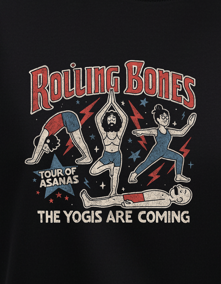 Rolling Bones Unisex Brushed Fleece Graphic Sweatshirt