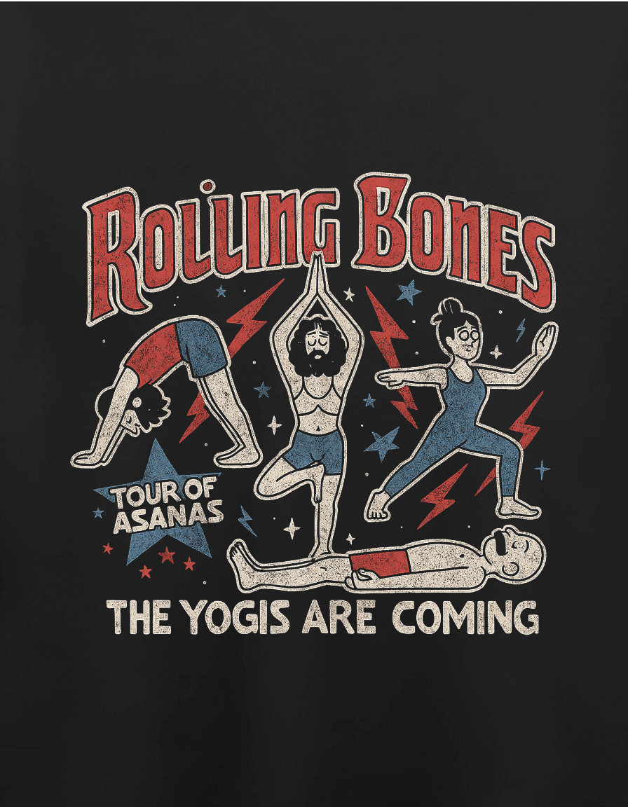 Rolling Bones Unisex Oversized  Cotton Graphic Tshirt