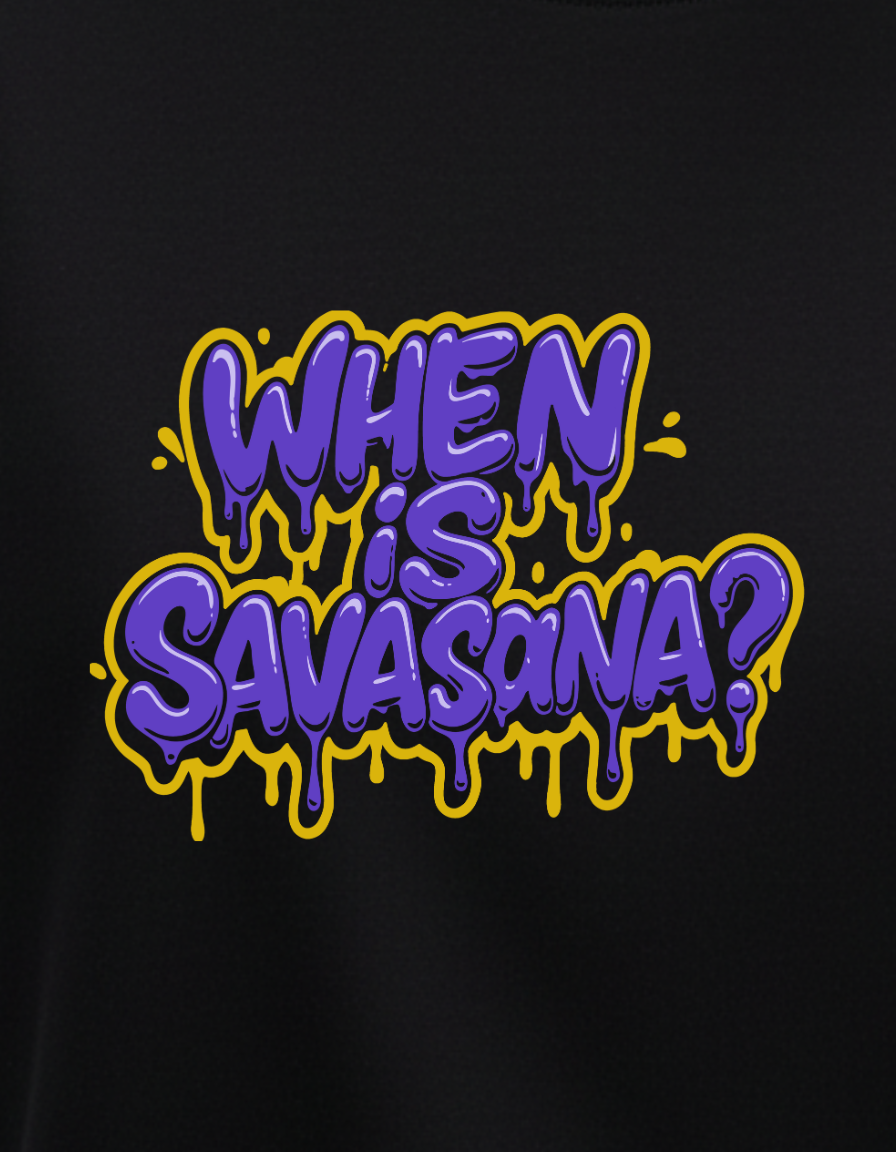 Savasana Oversized Brushed Fleece Graphic Hoodie