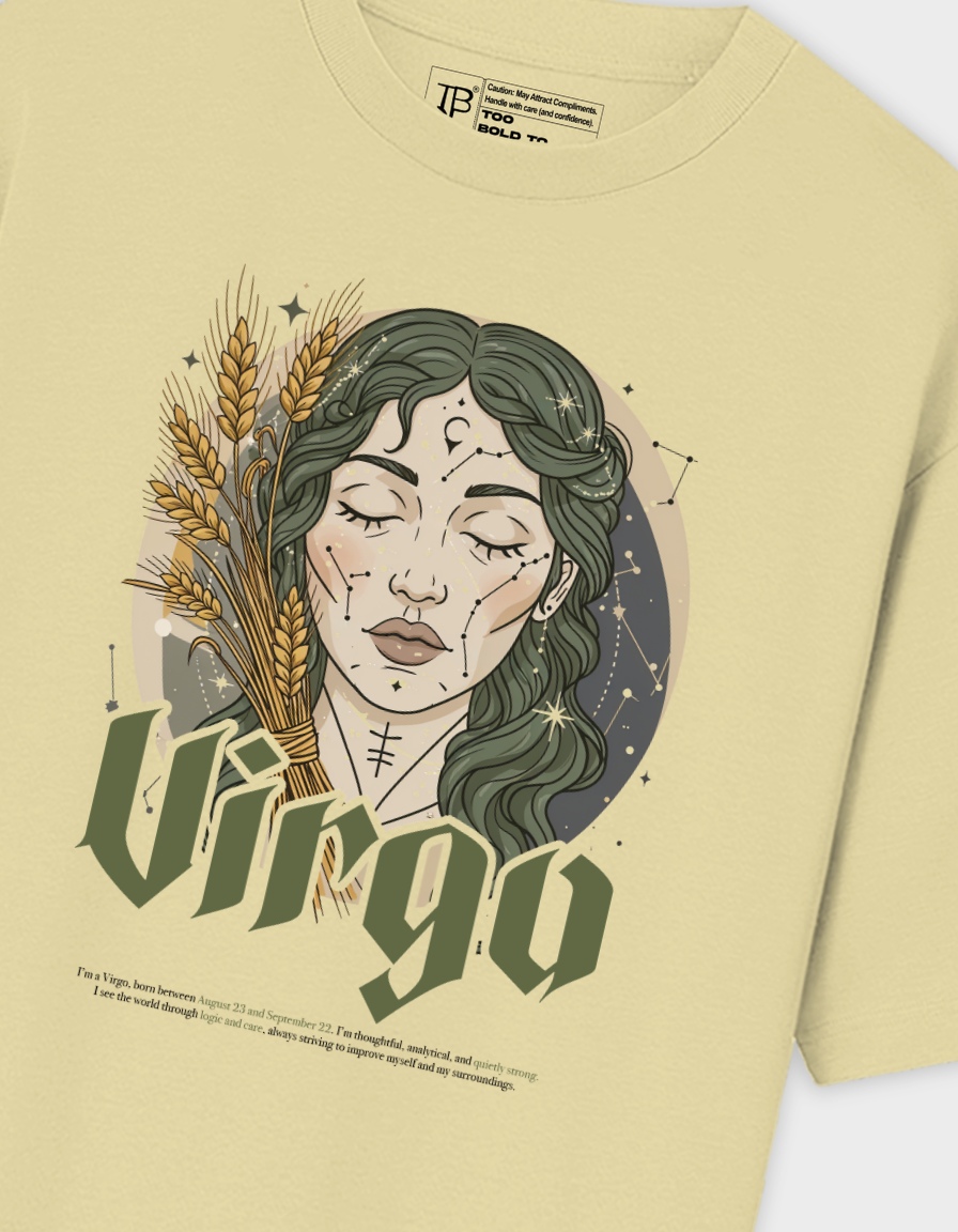Virgo Zodiac Unisex Oversized T-Shirt