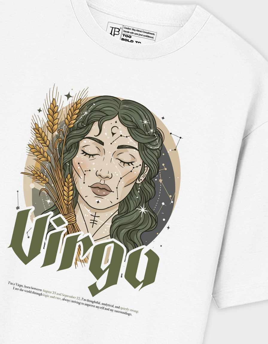 Virgo Zodiac Unisex Oversized T-Shirt