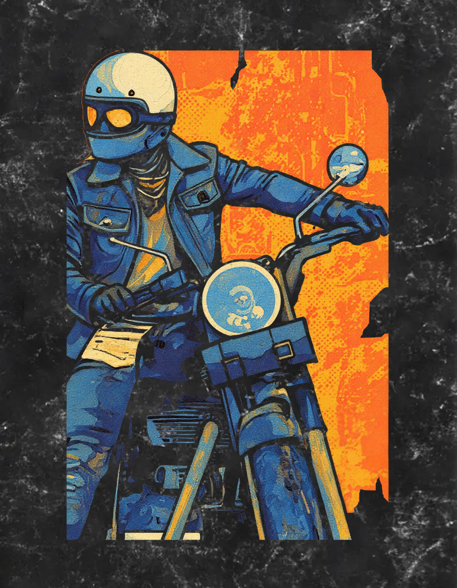 Kickstart Unisex Acid Washed Oversized Tee