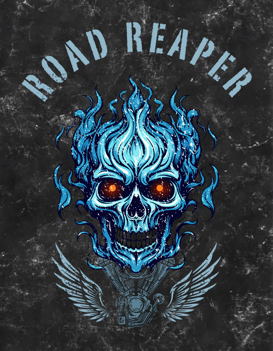 Road Reaper Unisex Acid Washed Oversized Tee