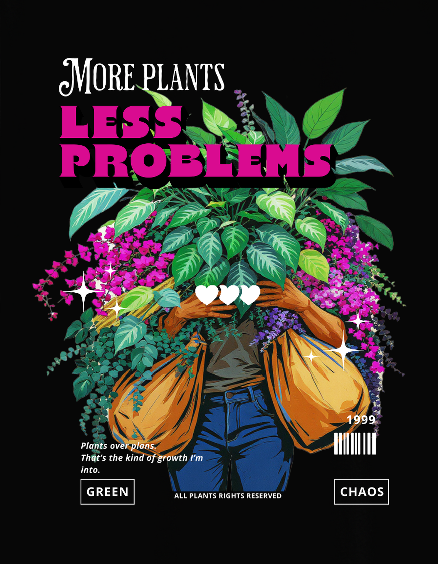 More Plants Women Classic Crew T-Shirt artwork