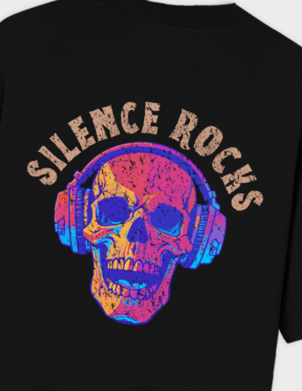Silence Rocks Unisex Oversized Standard T-Shirt