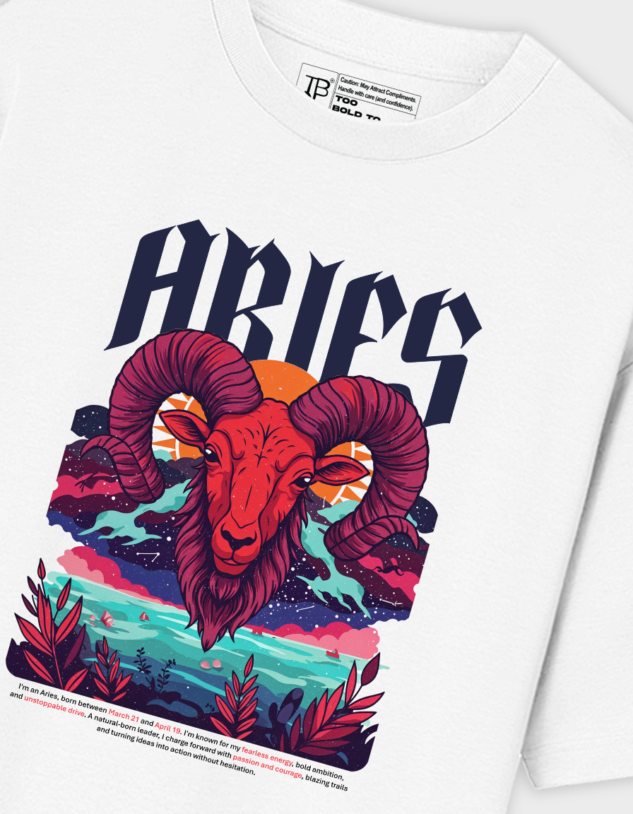 Aries Zodiac Unisex Oversized T-Shirt