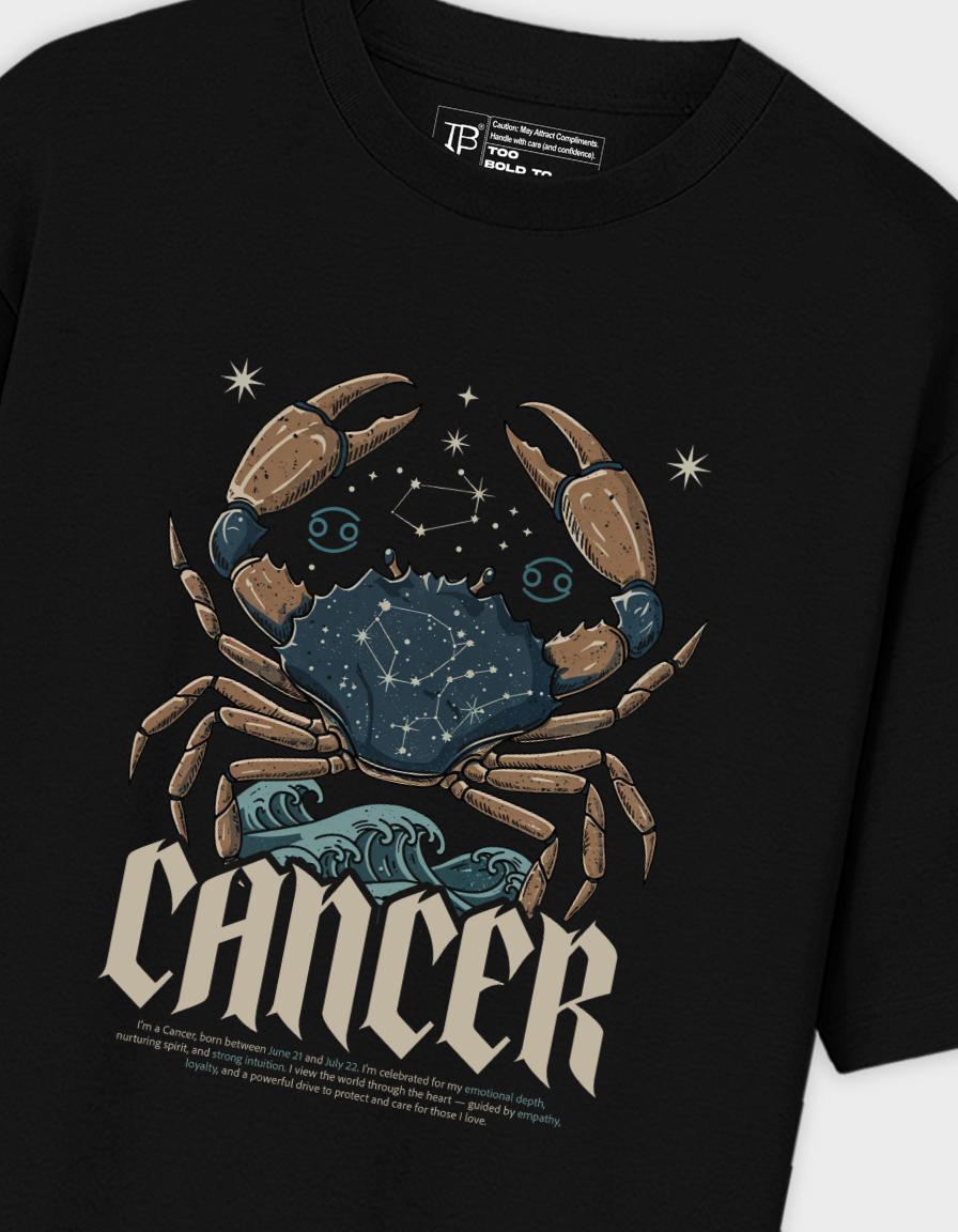 Cancer Zodiac Unisex Oversized T-Shirt