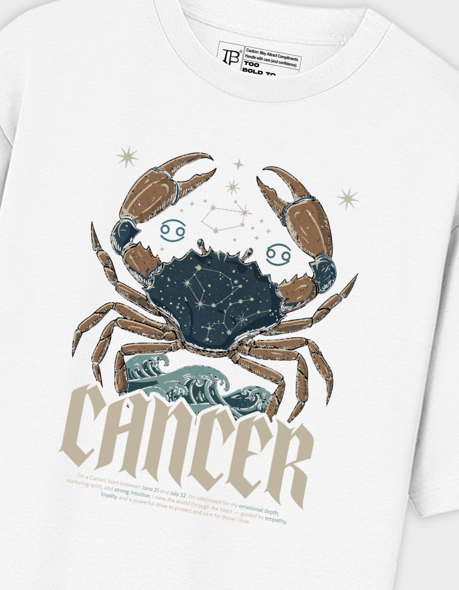 Cancer Zodiac Unisex Oversized T-Shirt