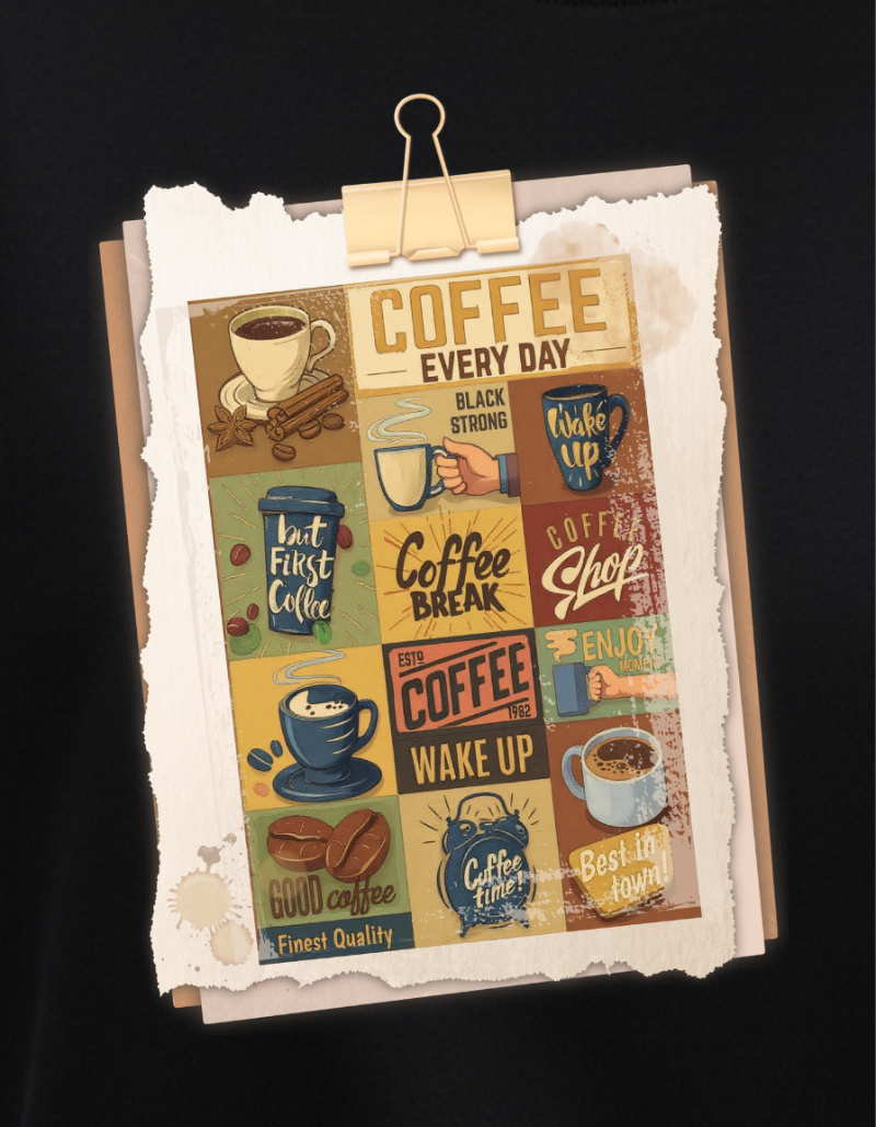 Daily Brew Unisex Brushed Fleece Graphic Sweatshirt