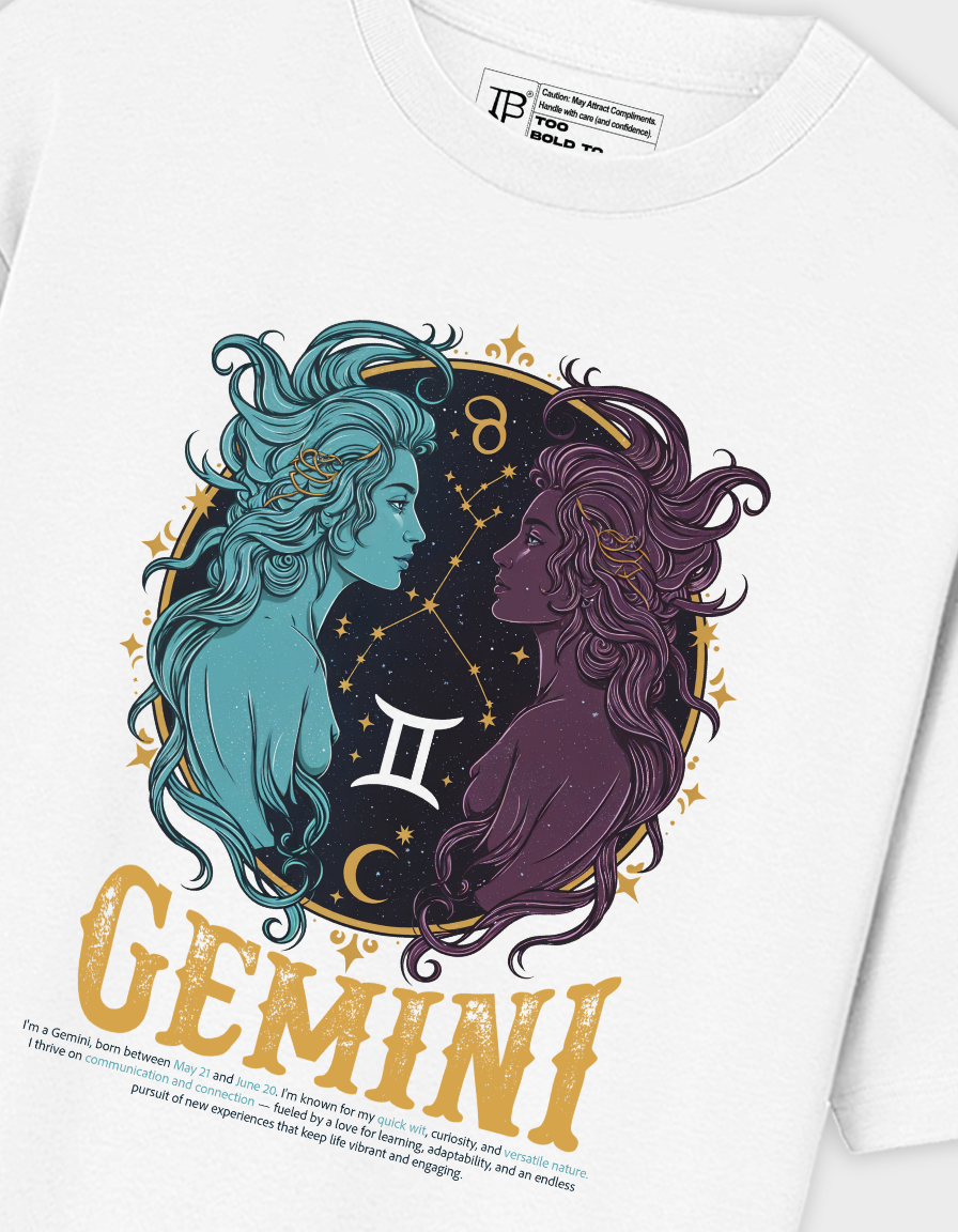 Gemini Unisex Oversized T-Shirt