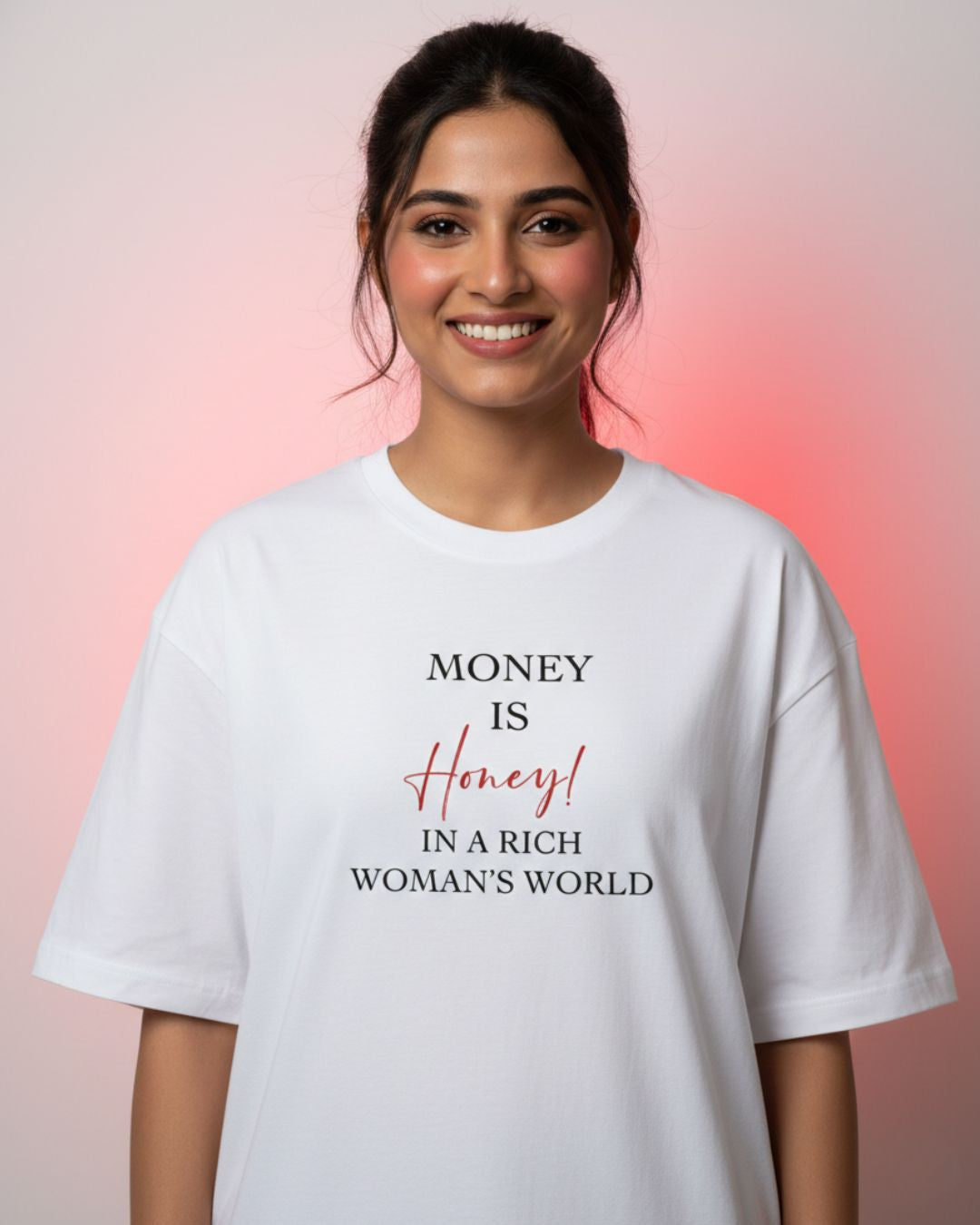 Money is Honey- White Women Valentine T-Shirt