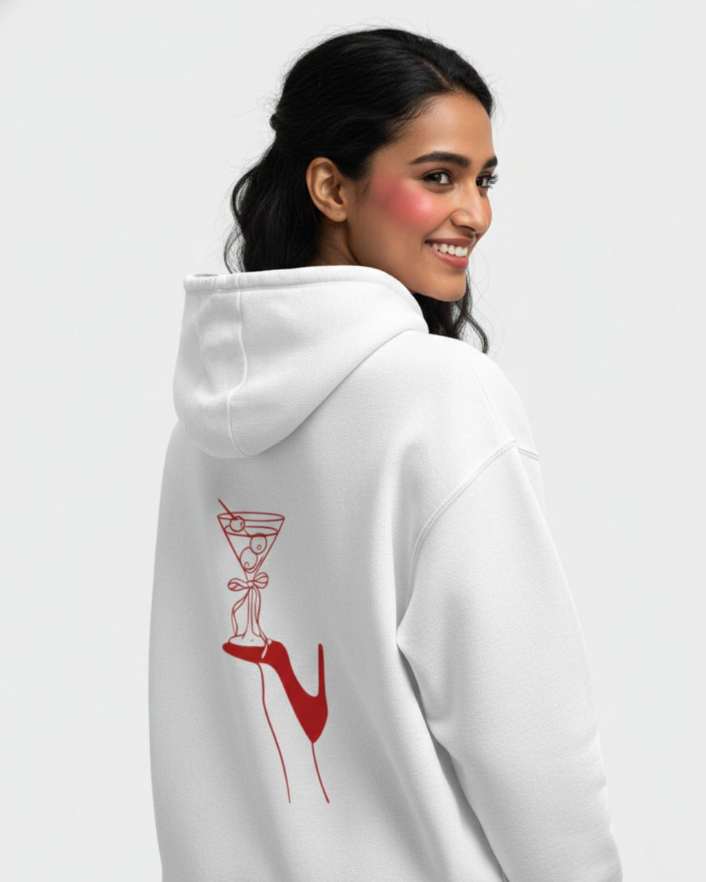 Money is Honey-Womens Oversized Brushed Fleece Hoodie