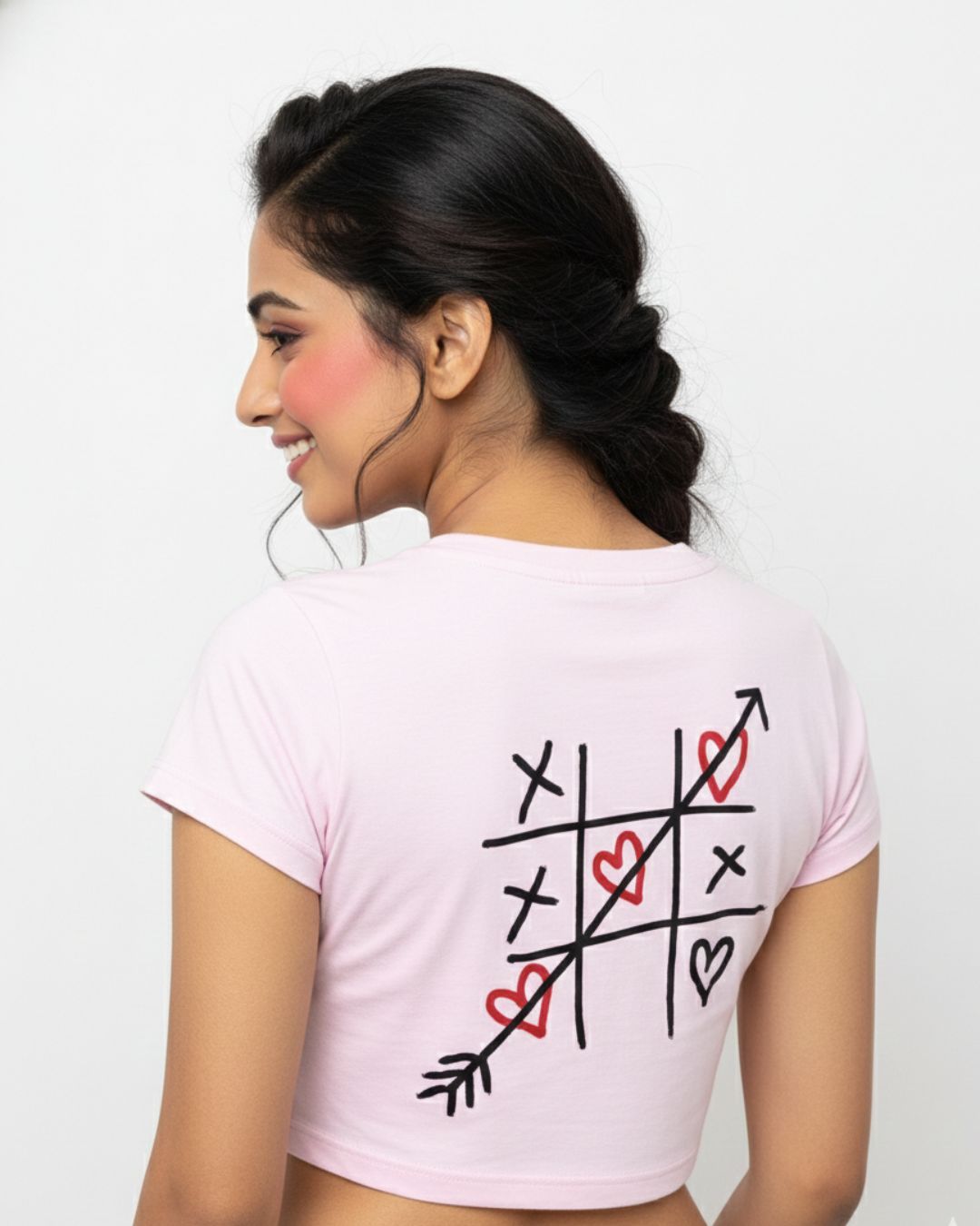 Tic Tac Toe-Womens Crop Top