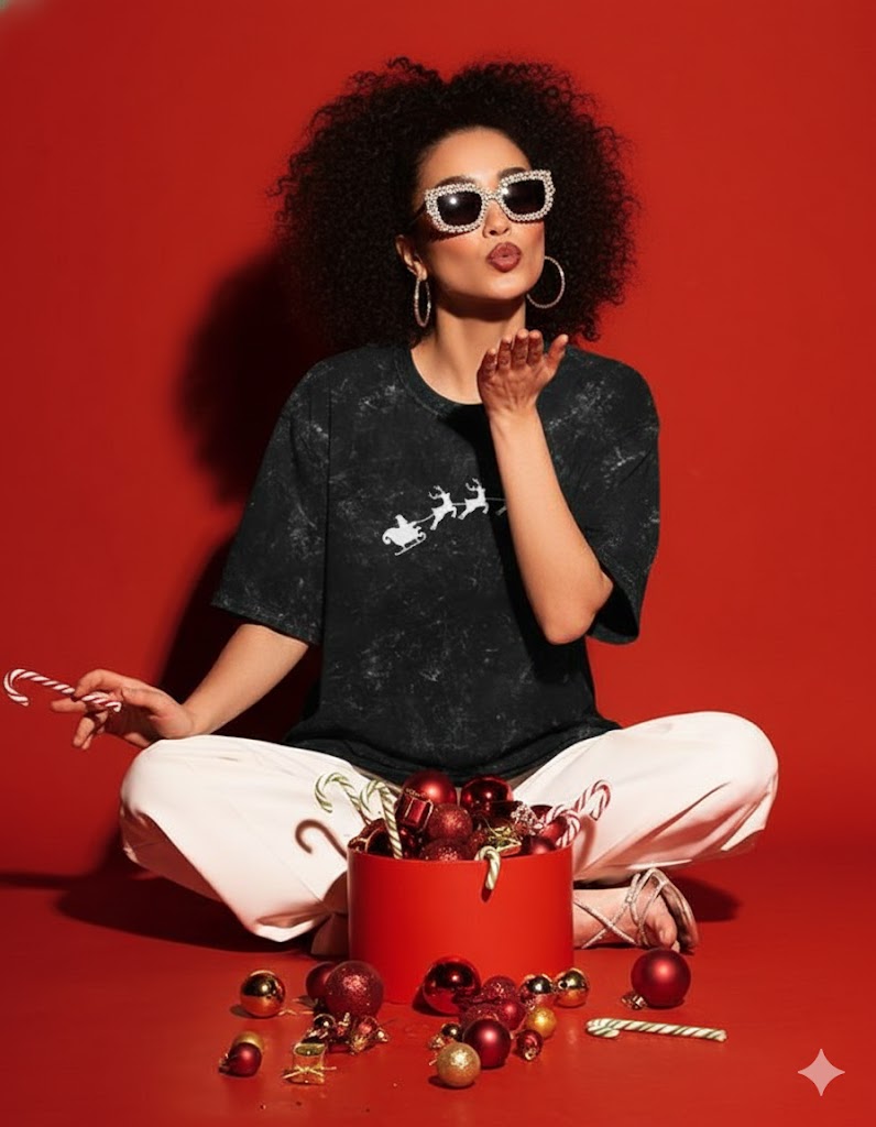 Arc Sleigh Unisex Acid Washed Oversized Tee